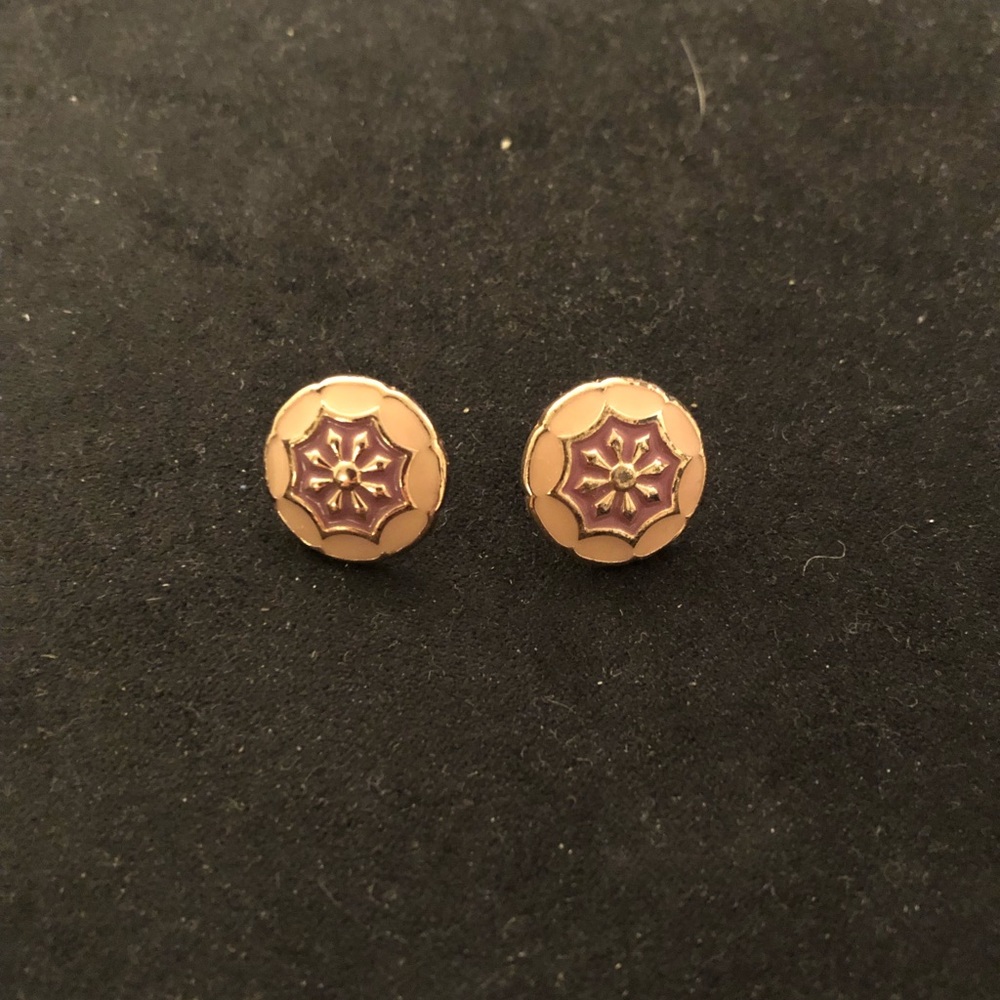 Boho Peach and Purple Earrings